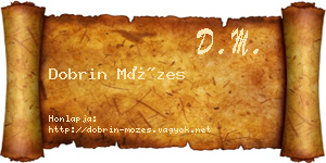 Dobrin Mózes névjegykártya